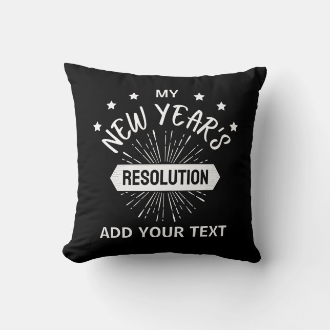 Almofada New Year Resolution Custom Add Your Resolution (Frente)
