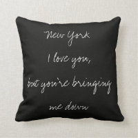 New York eu te amo, travesseiro decorativo preto