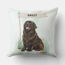 Newfoundland Watercolor Personalized Dog