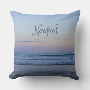 Almofada Newport Beach California Ocean Sunrise Blue