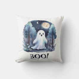 Almofada Niedliches Gespenst Geist im Wald Halloween