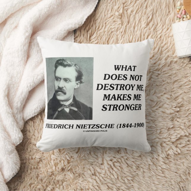 Almofada Nietzsche What Does Not Destroy Makes Me Stronger (Cobertor)