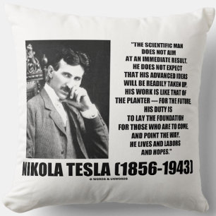 Almofada Nikola Tesla Scientific Man Não Tem Imediato