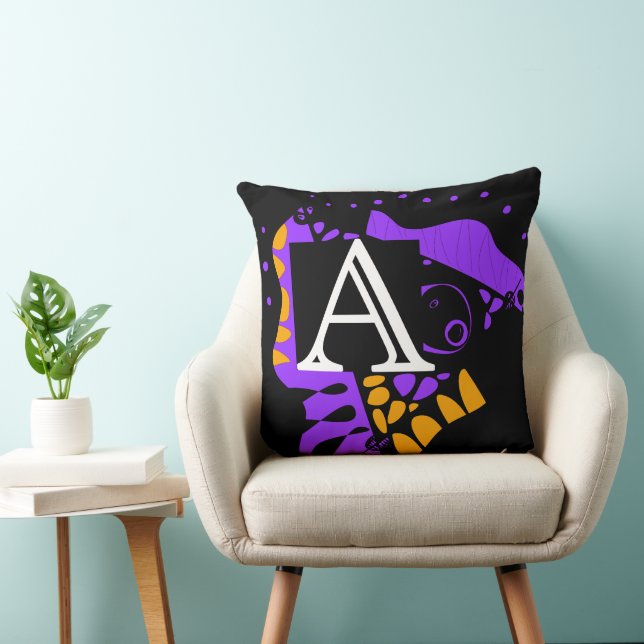 Almofada Ninho de aves - Letra inicial personalizada A (Cadeira)