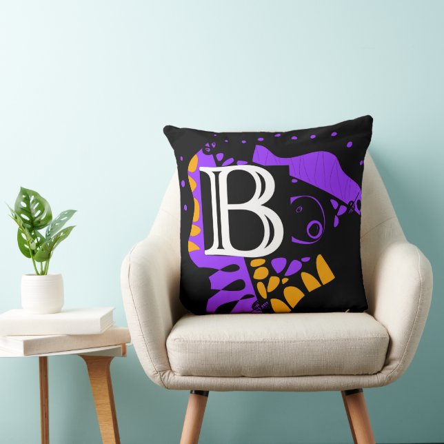 Almofada Ninho de aves - Letra inicial personalizada B (Cadeira)