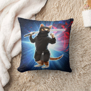 Almofada Ninja Cat no espaço.