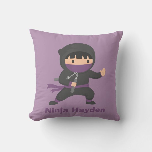 Almofada Ninja pequeno bonito com a decoração da sala dos (Frente)
