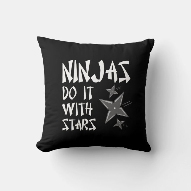 Almofada Ninjas Fazem Isso Com Estrelas (Frente)