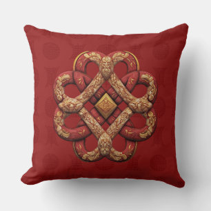 Almofada Nó Chinês Decorativo