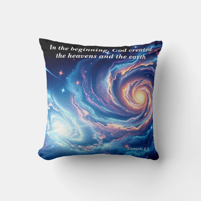 Almofada No começo, Deus e Criação Verso (Frente)