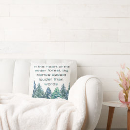 Almofada No Coração Da Floresta De Inverno