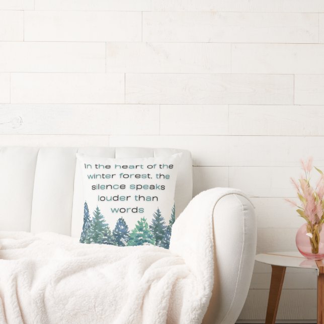 Almofada No Coração Da Floresta De Inverno (Sofá)