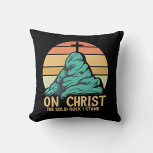 Almofada No Cristo, o Solid Rock I Stand