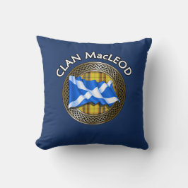 Almofada Nó de Tartan e Bandeira do Clã MacLeod