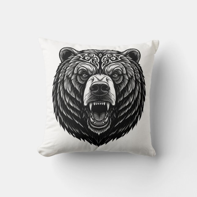 Almofada Nó Guardião: O Urso Celta Feroz Que Você Pode Vest (Frente)