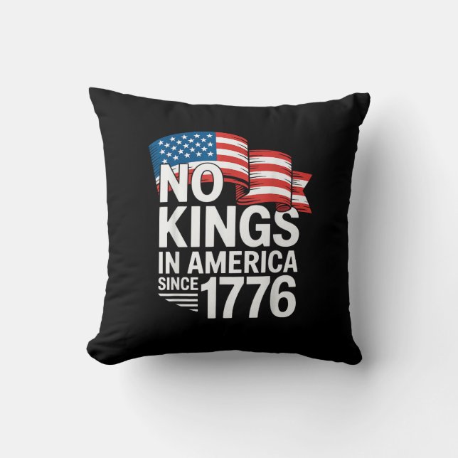 Almofada No Kings In America Since 1776 Protest Creative St (Frente)