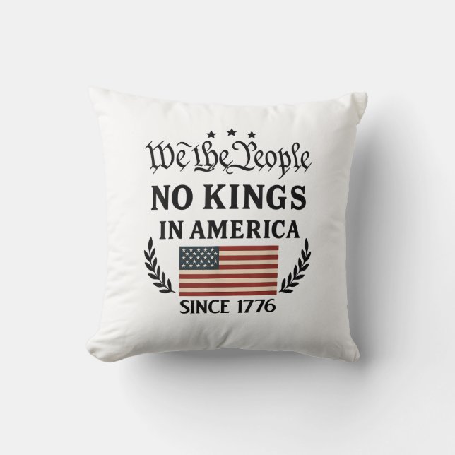 Almofada No Kings In America We The People Retro Classic (Frente)