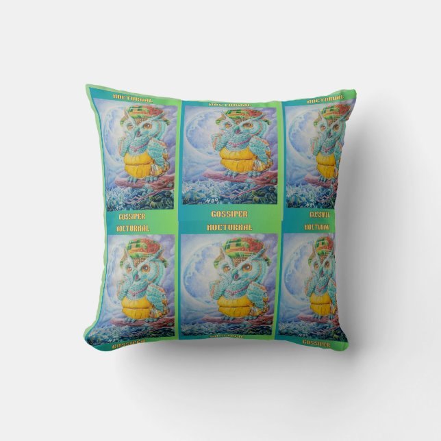 Almofada  NOCTURNAL GOSSIPER throw pillow  (Frente)