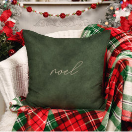 Almofada Noel: Elegante Travesseiro de Natal Verde Dusty