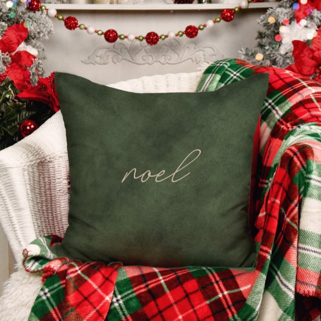 Almofada Noel: Elegante Travesseiro de Natal Verde Dusty (Criador carregado)