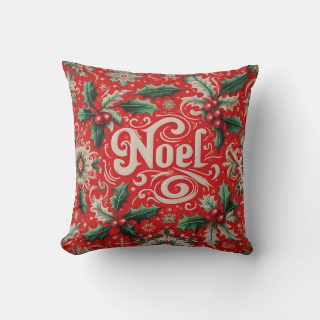 Almofada Noel Vermelho e Verde (Frente)