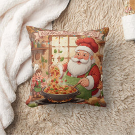 Almofada Noite de Macarrão do Papai Noel Personalizado