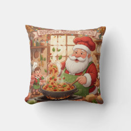 Almofada Noite de Macarrão do Papai Noel Personalizado
