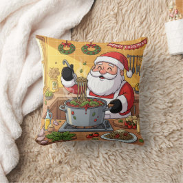 Almofada Noite de Macarrão do Papai Noel Personalizado