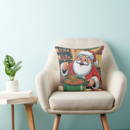 Almofada Noite de Macarrão do Papai Noel Personalizado