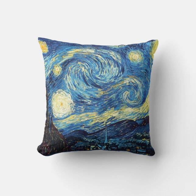 Almofada Noite Estrelada de Vincent Van Gogh (Frente)