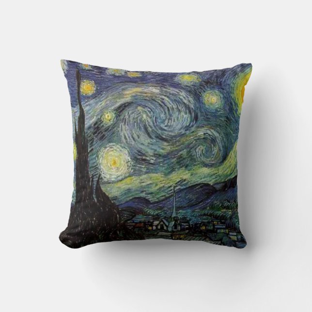 Almofada Noite Estrelada, Vincent Van Gogh. (Frente)