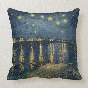 Almofada Noite estrelado de Vincent van Gogh sobre o