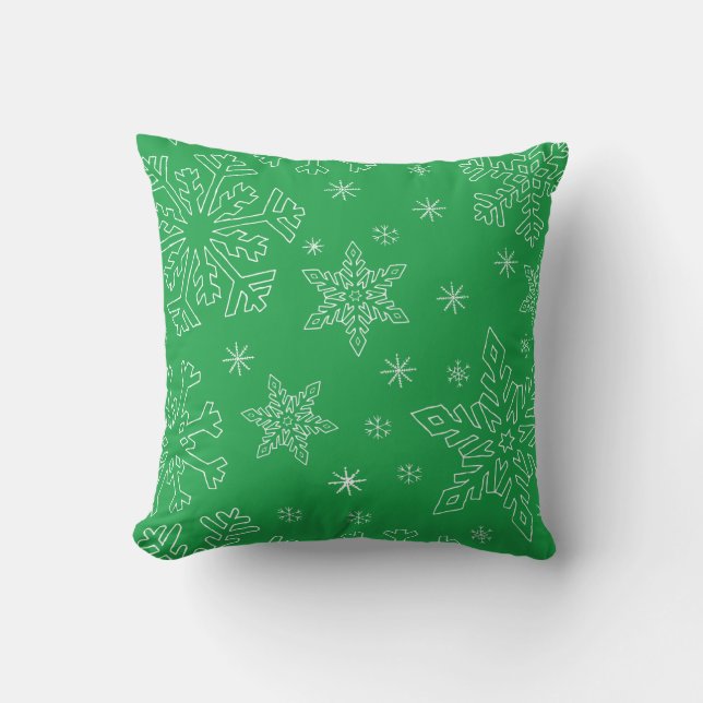 Almofada Noite Verde BG Snowflader Boarder Clipart (Frente)