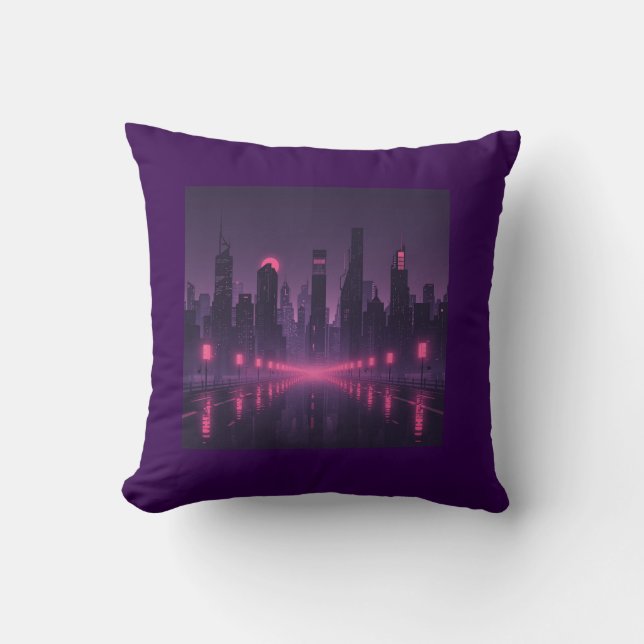Almofada Noites da Cidade Neon (Frente)