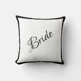 Almofada Noiva Black Script Chic Wedding