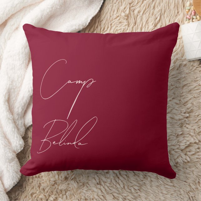 Almofada Noiva de Acampamento Burgundy e Blush Personalizad (Cobertor)