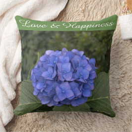 Almofada Noiva e Groom Blue Hydrangea Personalize