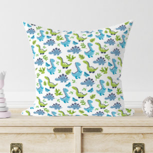 Almofada Noivo de Padrão de Dinossauro Verde