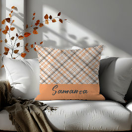 Almofada Nome bege geométrico vintage