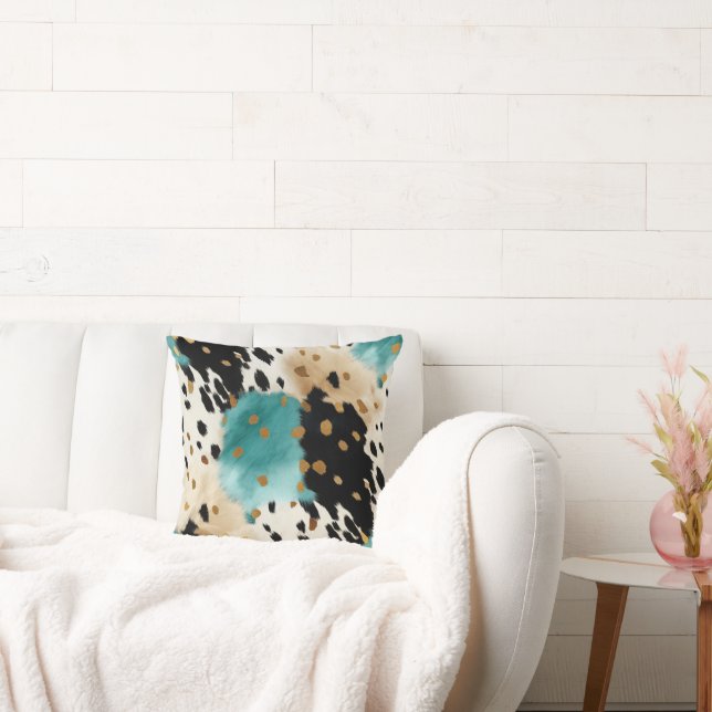 Almofada Nome branco Dourado Turquesa preto (Sofá)