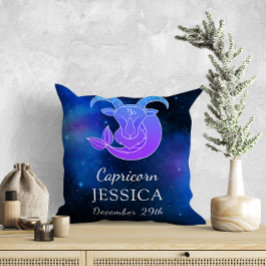 Almofada Nome com o símbolo Zodiac Capricorn Gift Travessei