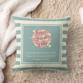 Almofada nome da cidade travesseiro casa de praia bnb