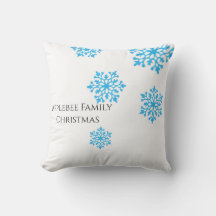 Nome da família Floco de neve moderno azul-brilhan