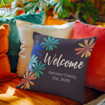 Nome Da Família Floral Estabelecido Bem-Vindo Escu