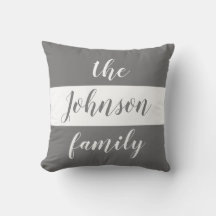Nome da Família Listras Cinza Branco Personalizado