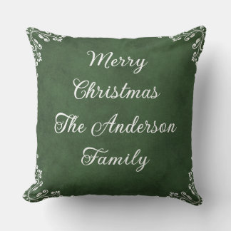 Almofada Nome da Família Personalizada de Patches de Natal