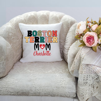 Almofada Nome da Mãe de Boston Terrier