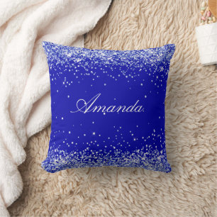 Almofada Nome da poeira azul-real