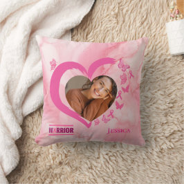 Almofada Nome de Foto Personalizada do Coração do Cancer da