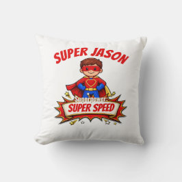 Almofada Nome de Super-Herói Infantil Personalizado & Super